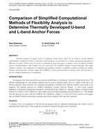 CH-12-C078 — Comparison of Simplified Computational Methods of Flexibility Analysis to Determine Thermally Developed U-bend and L-bend Anchor Forces