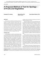 CH-12-023 — A Proposed Method of Test for Spoilage of Fruits and Vegetables