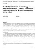 CH-12-C065 — Control of Corrosion, Microbiology & Deposition in Large Thermal Chilled Water Storage Systems, A System Management Perspective