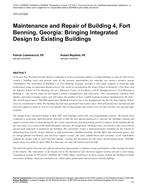 CH-12-C022 — Maintenance and Repair of Building 4, Fort Benning, Georgia: Bringing Integrated Design to Existing Buildings