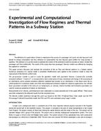 CH-12-C025 — Experimental and Computational Investigation of Flow Regimes and Thermal Patterns in a Subway Station