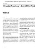 CH-12-002 — Simulation Modeling of a Central Chiller Plant