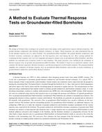 CH-12-C070 — A Method to Evaluate Thermal Response Tests on Groundwater-filled Boreholes