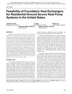 CH-12-027 — Feasibility of Foundation Heat Exchangers for Residential Ground Source Heat Pump Systems in the United States