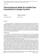 CH-12-C071 — Thermal Network Model for Variable Flow Ground Heat Exchanger Systems