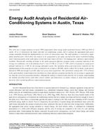 CH-12-C018 — Energy Audit Analysis of Residential Air-Conditioning Systems in Austin, Texas