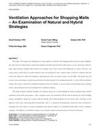 CH-12-C074 — Ventilation Approaches for Shopping Malls—An Examination of Natural and Hybrid Strategies