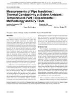 CH-12-030 (RP-1356) — Measurements of Pipe Insulation Thermal Conductivity at Below Ambient Temperatures Part I: Experimental Methodology and Dry Tests