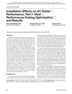 CH-12-019 (RP-1335) — Installation Effects on Air Outlet Performance, Part I: Ideal Performance-Testing Optimization and Results