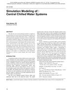 CH-12-003 — Simulation Modeling of Central Chilled Water Systems