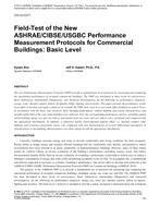 CH-12-C017 — Field-Test of the New ASHRAE/CIBSE/USGBC Performance Measurement Protocols for Commercial Buildings: Basic Level