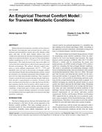 CH-12-006 — An Empirical Thermal Comfort Model for Transient Metabolic Conditions