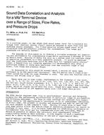 AC-83-04-2 — Sound Data Correlation and Analysis for a VAV Terminal Device Over a Range of Sizes, Flow Rates, and Pres-sure Drops