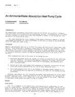 AC-83-05-1 — An Ammonia-Water Absorption Heat Pump Cycle