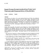 AC-2739 — Super-Energy-Conserving Building Project and Thermal Load Characteristics of Double-Skin