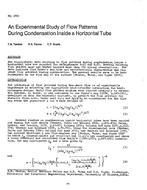 DC-2791 — An Experimental Study of Flow Patterns During Condensation Inside a Horizontal Tube