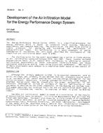 DC-83-04-2 — Development of the Air Infiltration Model for the Energy Performance Design System