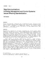 DC-83-05-3 — Data Communications in Energy Management and Control Systems: Issues Affecting Standardization