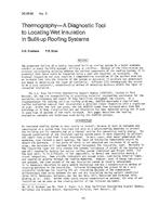 DC-83-02-3 — Thermography–Diagnostic Tool to Locating Wet Insulation in Built-up Roofing Systems