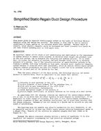 DC-2765 — Simplified Static-Regain Duct Design Procedure