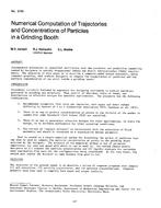 DC-2768 — Numerical Computation of Trajectories and Concentrations of Particles in a Grinding Booth