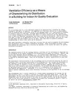 DC-83-09-3 — Ventilation Efficiency as a Means of Characterizing Air Distribution in a Building for Indoor Air Quality Evaluation