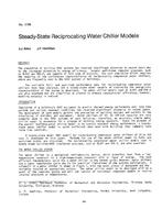 DC-2786 — Steady-State Reciprocating Water Chiller Models