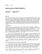 DC-83-16-2 — Maintenance of Solar Systems