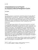 DC-2800 — A Generalized Computer Program for Analysis of Mixture Refrigeration Cycles