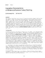 DC-83-11-2 — Insulation Characteristics of Winter and Summer Indoor Clothing