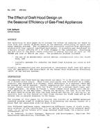 DC-2785 (RP-242) — The Effect of Draft Hood Design on the Seasonal Efficiency of Gas-Fired Appliances