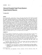 DC-83-08-3 — Ground-Coupled Heat Pump System Experimental Results