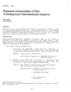 DC-83-15-1 — Expansion Compensation of Pipe in Underground Heat-Distribution Systems