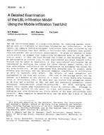 DC-83-03-3 — A Detailed Examination of the LBL Infiltration Model Using the Mobile Infiltration Test Unit