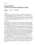 DC-2787 — Simulation Model of a Vapor Compression Refrigeration System