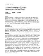 DC-2772 (RP-238) — Tobacco Smoke Odor Control-Development of a Test Model