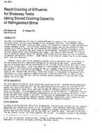 HO-2670 — Rapid Cooling of Effluents for Bioassay Tests Using Stored Cooling Capacity of Refrigerated Brine