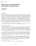 HO-82-05-5 — Developments in Heat-Operated Heat Pumps in West Germany