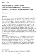 HO-82-04-3 — The Influence of Extreme Warm Climatic Conditions on Air-Conditioning Systems Applications: The Middle East Area