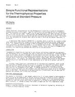 TO-82-02-2 — Simple Functional Representations for the Thermophysical Properties of Gases at Standard Pressure