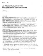 TO-82-05-1 — Air-Velocity Fluctuations in the Occupied Zone of Ventilated Spaces