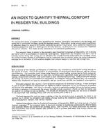 CH-81-05-2 — An Index to Quantify Thermal Comfort in Residential Buildings