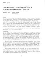 CH-81-09-3 — The Transient Performance of a Forced Warm Air Duct System