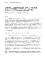 CH-2616 (SP-22, T7) — Update and Expansion of the ASHRAE Computer Program Bibliography