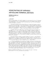 CH-2619 — Noise Rating of Variable Air-Volume Terminal Devices