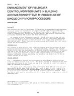 CH-81-07-2 — Enhancement of Field Data Control/Monitor Units in Building Automation Systems through Use of Single Chip Microprocessors