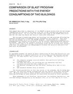 CH-81-18-2 — Comparison of Blast Program Predictions with the Energy Consumptions of Two Buildings