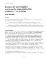 CH-81-17-3 — Evaluation Methods for Air Velocity Measurements in Air-Conditioned Rooms