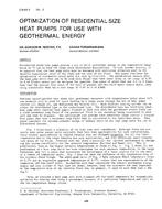 CH-81-02-2 — Optimization of Residential Size Heat Pumps for Use with Geothermal Energy