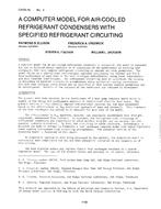 CH-81-16-4 — A Computer Model for Air-Cooled Refrigerant Condensers with Specified Refrigerant Circuiting